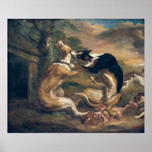Poster Le combat des chiens, 1678
