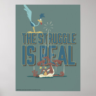 Poster Le Combat Est Réel ROAD RUNNER™ & Wile E. Coyote