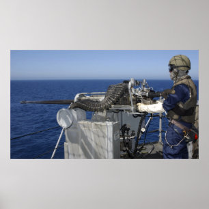 Poster Le compagnon d'un artilleur de marine des USA
