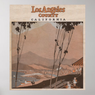 Poster Le comté de Los Angeles, la Californie