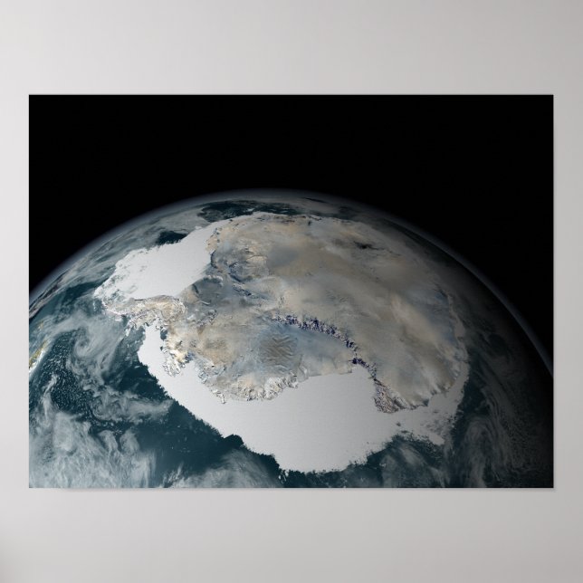 Poster Le continent gelé de l'Antarctique (Devant)