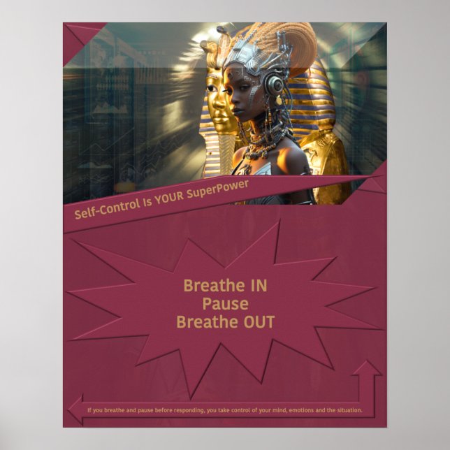 Poster Le contrôle de soi est votre superpuissance (Devant)