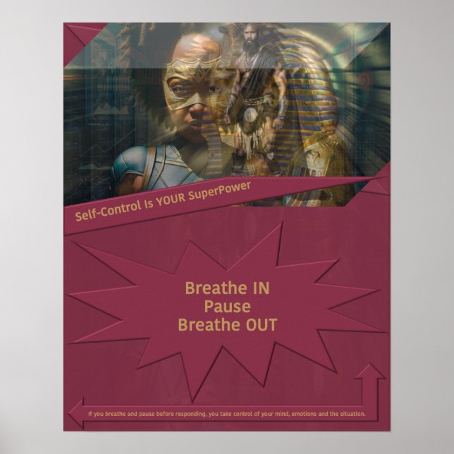 Poster Le contrôle de soi est votre superpuissance (Devant)