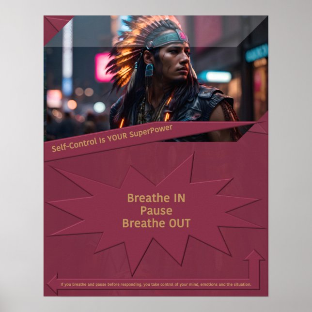Poster Le contrôle de soi est votre superpuissance (Devant)