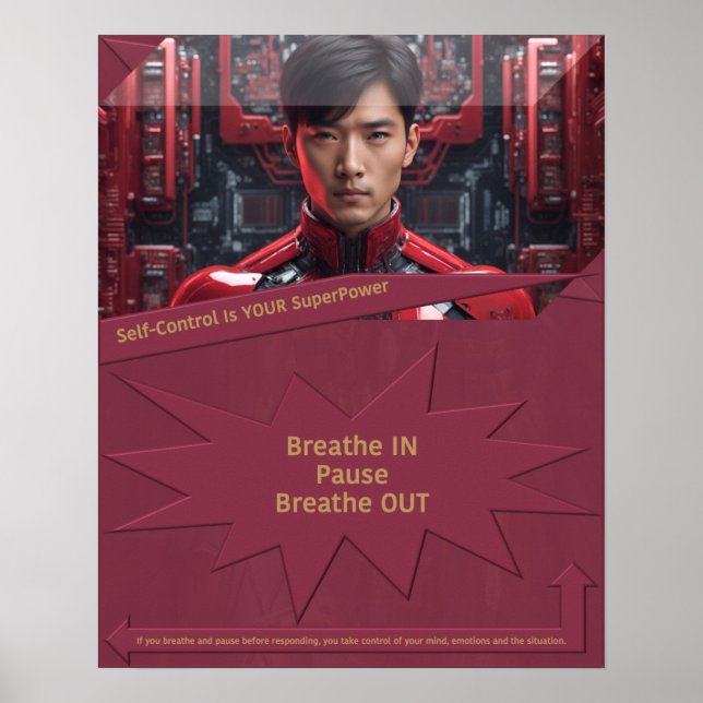 Poster Le contrôle de soi est votre superpuissance (Devant)