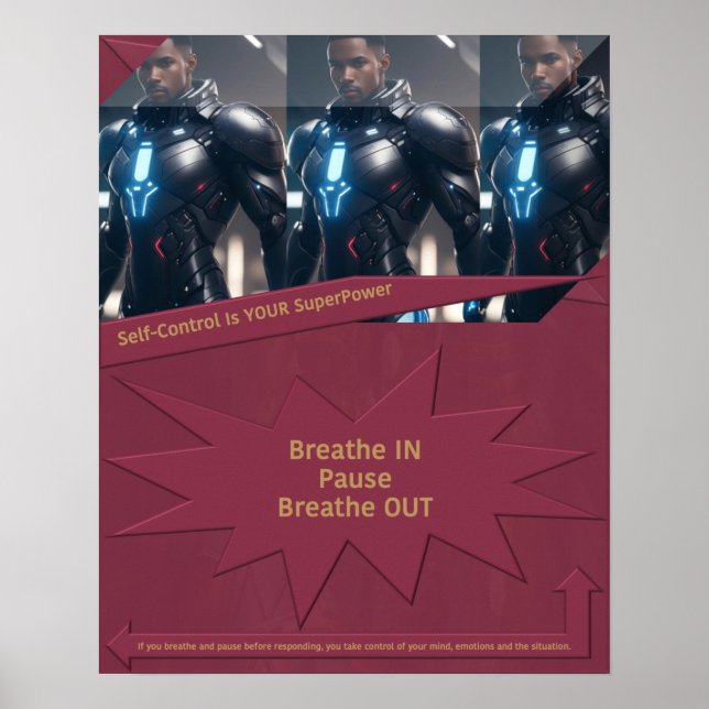 Poster Le contrôle de soi est votre superpuissance (Devant)