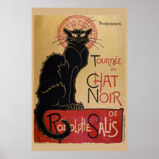 Poster Le Conversation Noir - Le chat noir
