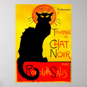 Poster Le Conversation Noir Vintage