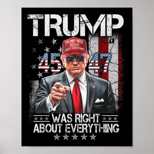 Poster Le cool Trump Avait Raison De Tout Ce Qui Concerne (Devant)