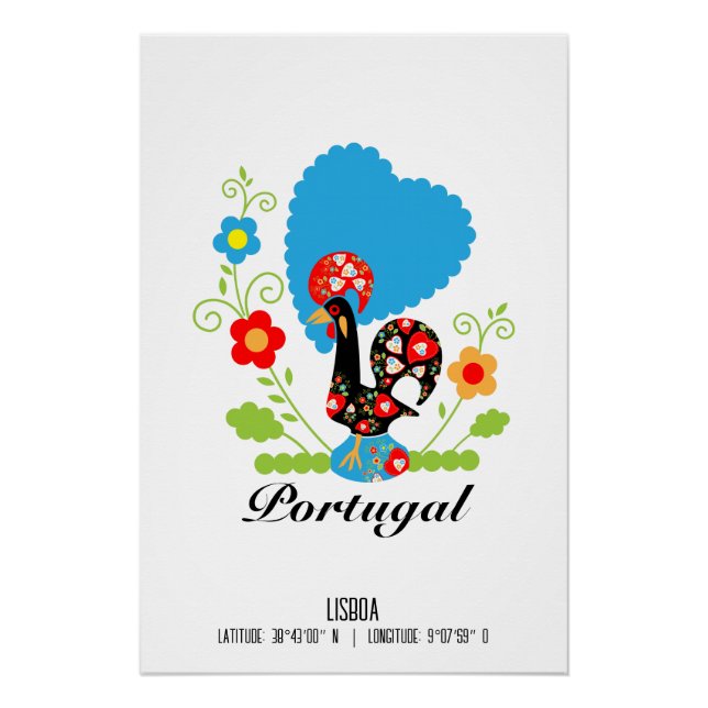 Poster Le coq portugais (Devant)
