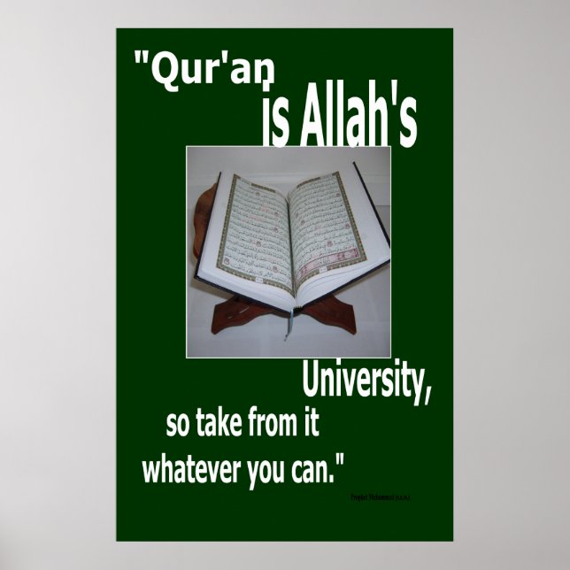 Poster Le Coran est l'affiche de l'Université d'Allah (Devant)