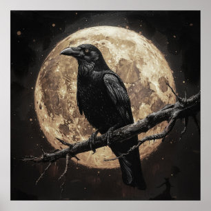 Poster le corbeau et la lune