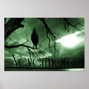 Poster Le Corbeau - Jamais plus Poutres de Soleil Arbre -