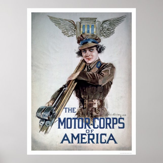 Poster Le corps automobile d'Amérique - Jeune femme (US02 (Devant)