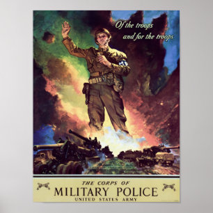 Poster Le Corps De Police Militaire - 2ÈME GUERRE MONDIAL