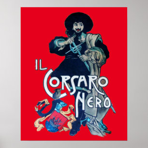 Poster LE CORSAIRE NOIR Rouge