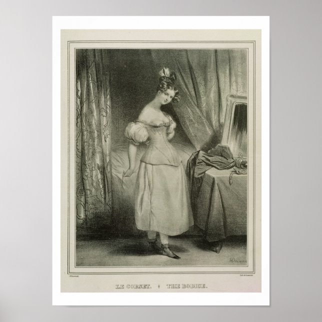 Poster Le Corset, gravé par Alfred Leon Lemercier (fl. (Devant)