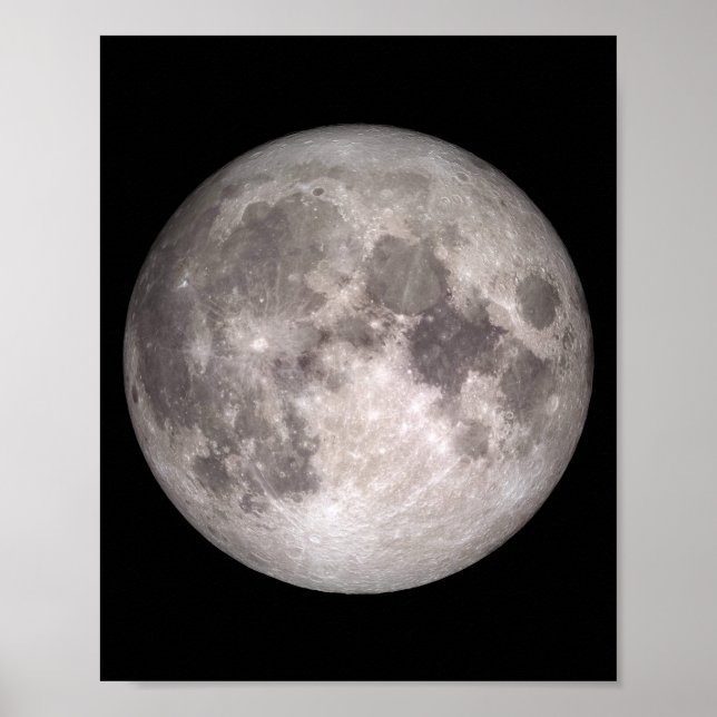 Poster Le côté proche de la Lune (Paysage lunaire) (Devant)