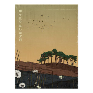 Poster Le coucher de soleil relaxant du soir