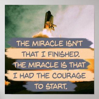 Poster Le courage de commencer