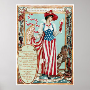Poster Le Courage de Walter Crane Columbia États-Unis