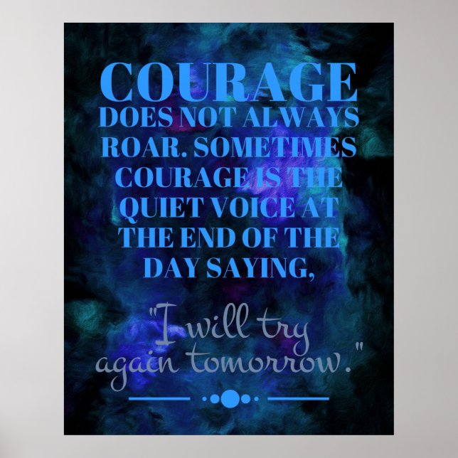 Poster Le Courage N'Est Pas Toujours Roar (Devant)