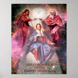 Poster Le couronnement de la Sainte Vierge Marie.