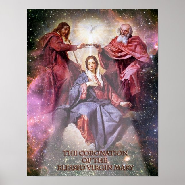Poster Le couronnement de la Sainte Vierge Marie. (Devant)