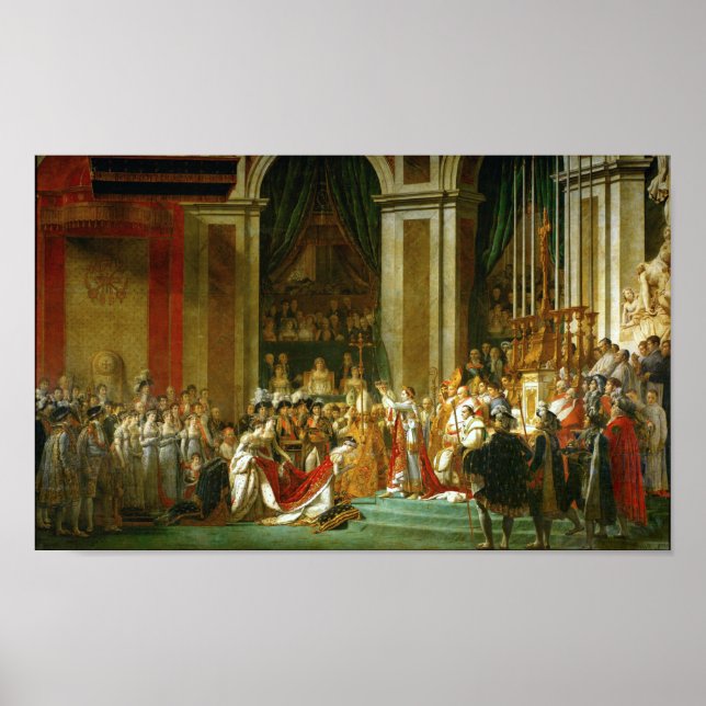 Poster Le couronnement de Napoléon, Jacques-Louis David (Devant)