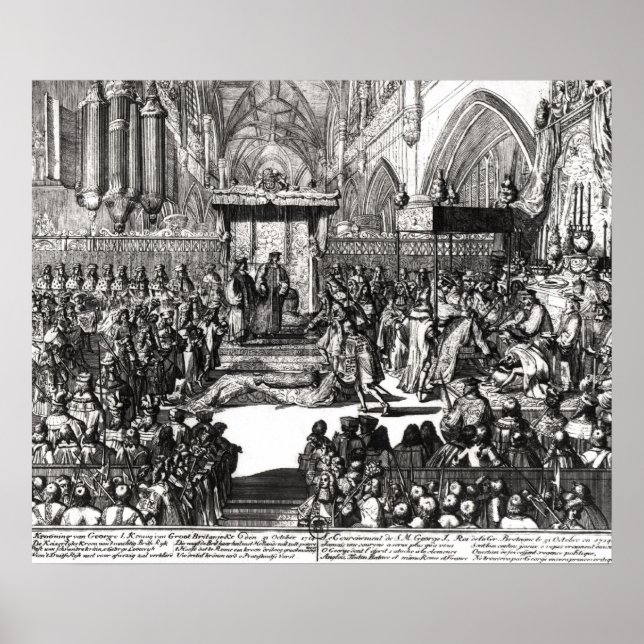 Poster Le couronnement du roi George I (Devant)