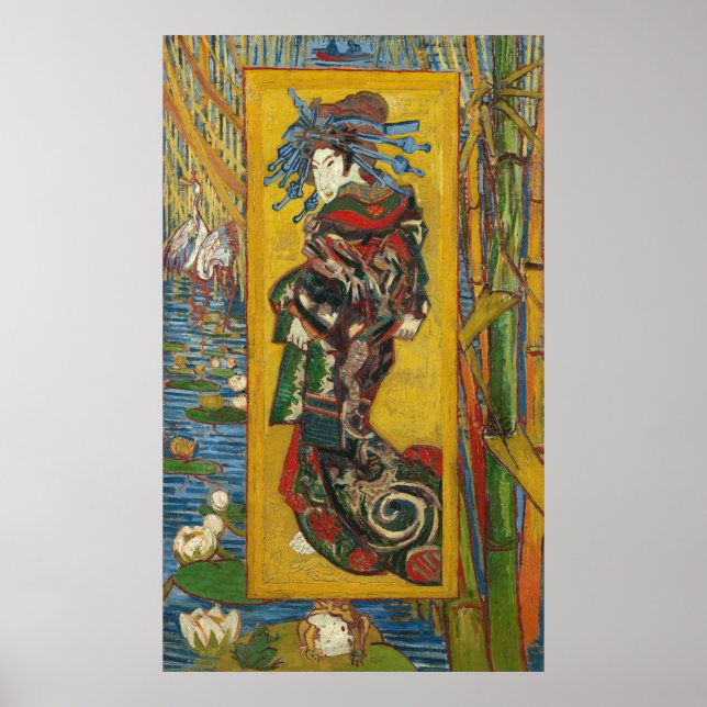 Poster Le Courtesan après Eisen par Van Gogh 1887 (Devant)