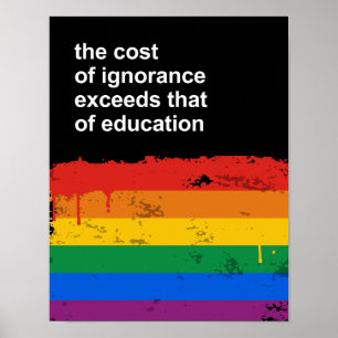 Poster Le coût d'ignorance dépasse cela de l'éducation