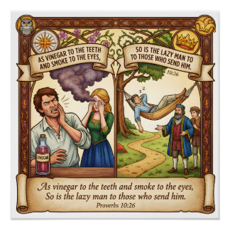 Poster Le coût élevé de la paresse - Proverbes 10:26