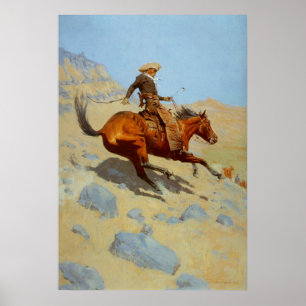 Poster Le Cowboy de Frederic Remington (1902)