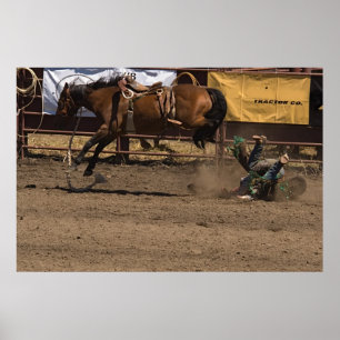 Poster Le cowboy obtient un coup-de-pied hors de
