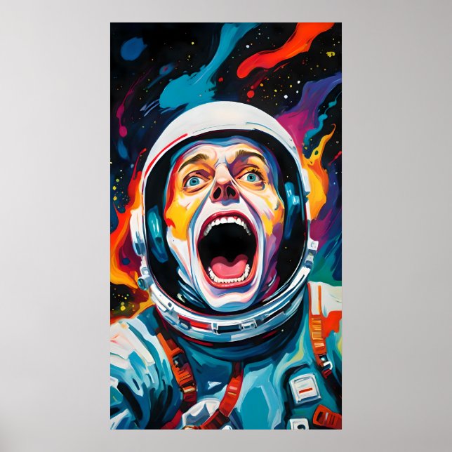 Poster le cri dans l'espace (Devant)