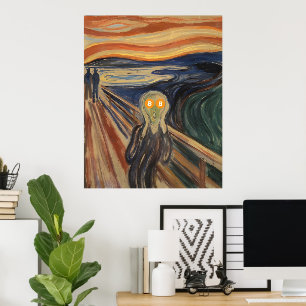 Poster Le cri de Bitcoin (Munch)