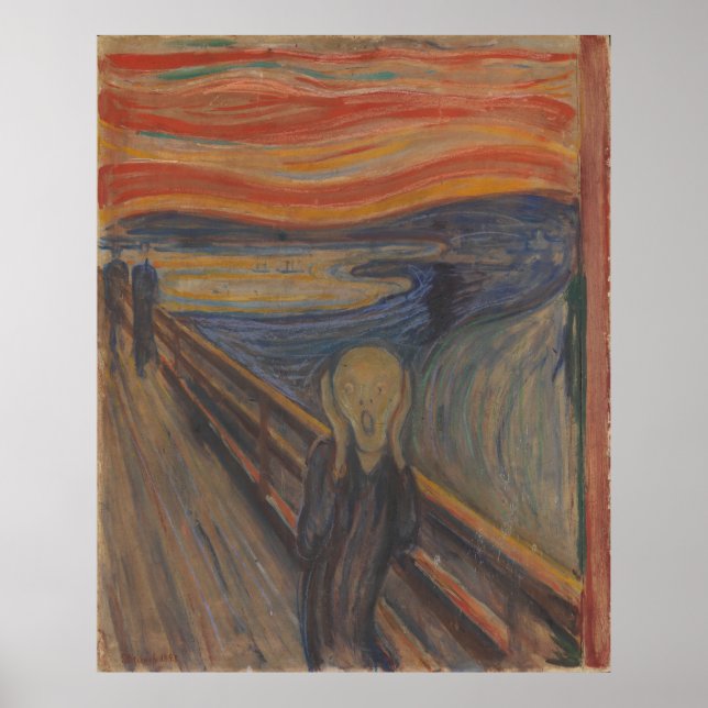 Poster Le cri de la nature 1893 par Edvard Munch (Devant)