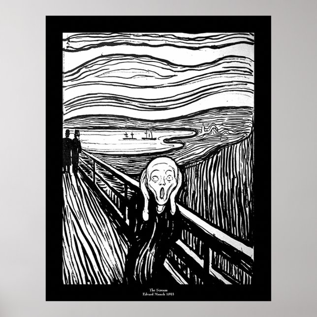 Poster Le cri d'Edvard Munch (Devant)