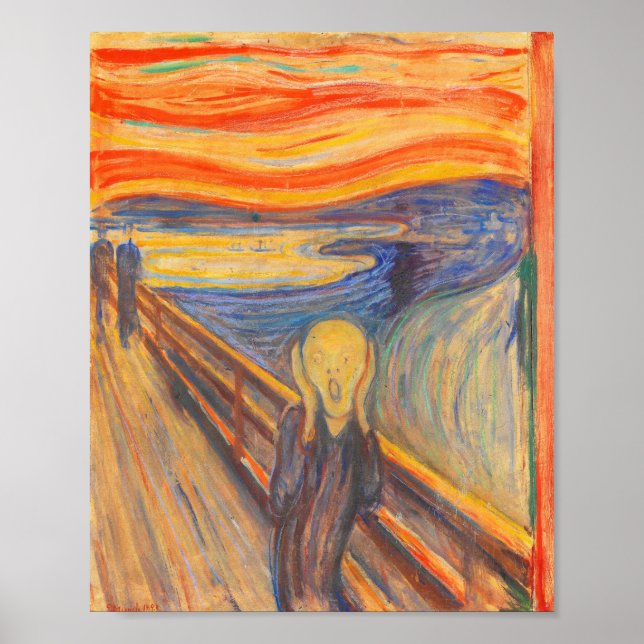 Poster Le cri d'Edvard Munch (Devant)