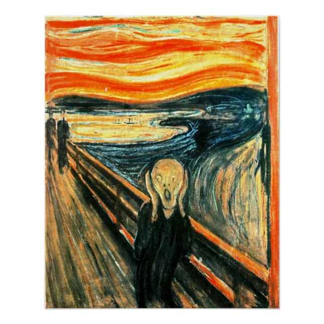 Poster Le cri d'Edvard Munch (Devant)