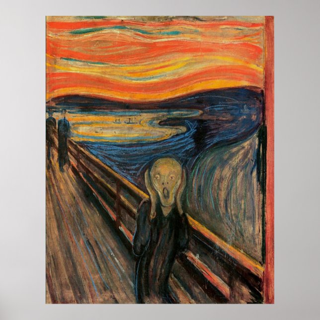 Poster Le cri d'Edvard Munch (Devant)