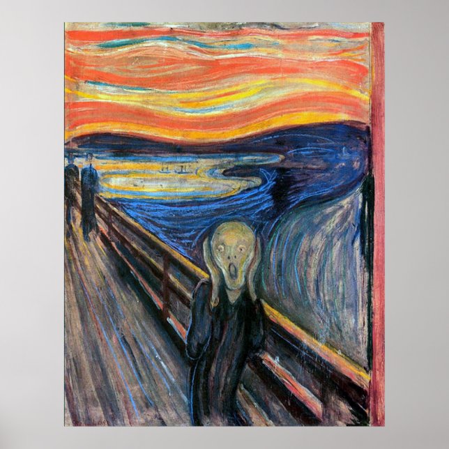 Poster Le cri d'Edvard Munch (Devant)