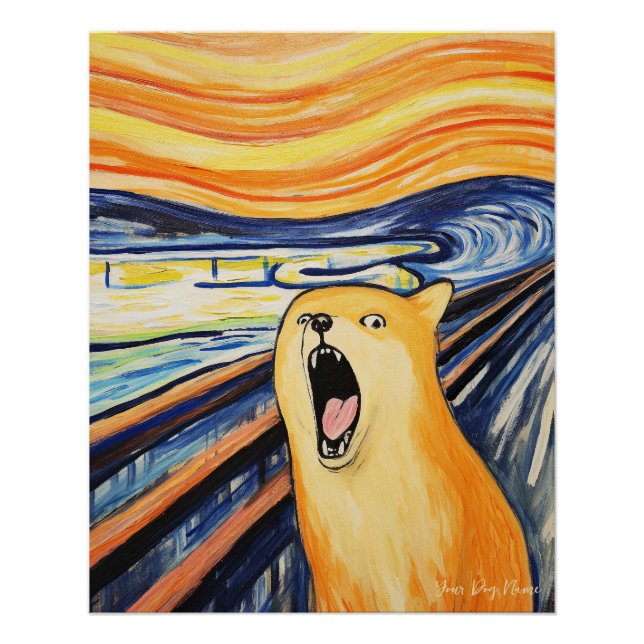 Poster Le Cri - Shiba Inu Dog 001 - Pall Munch (Devant)