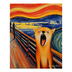 Poster Le Cri - Shiba Inu Dog 003 - Pall Munch