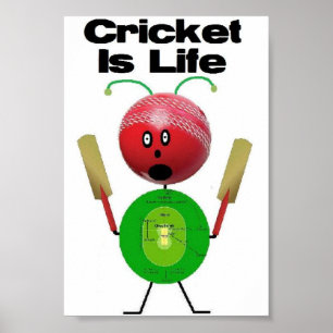 Poster Le cricket est la vie