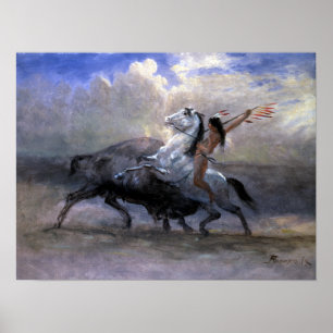 Poster Le croquis d'Albert Bierstadt pour durent