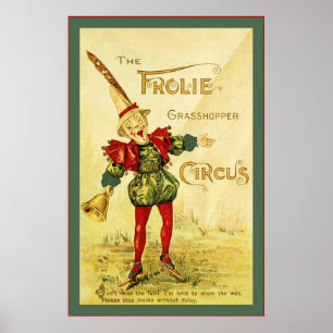 Poster Le cru de ~ de cirque de sauterelle de Frolie
