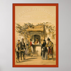 Poster Le cru espagnol de ~ de corridas