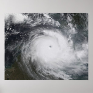 Poster Le cyclone Monica dans l'océan Pacifique Sud